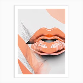 Peach Lips Art Print