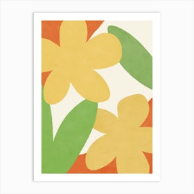 Sunshine Yellow Floral Graphic Art Print