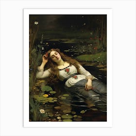 Sarah In The Water art print Art Print