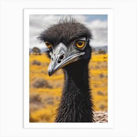Emu in the wild 1 Art Print