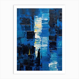 Blue Texture Abstract 2 Art Print