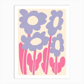 Flowers In Pink And Purple Poster