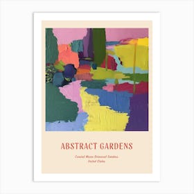 Colourful Gardens Coastal Maine Botanical Gardens Usa 1 Red Poster Art Print
