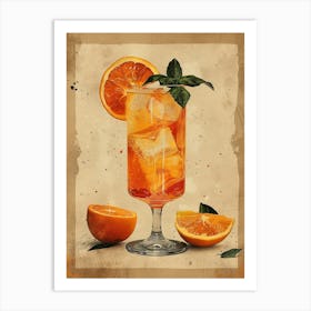 Orange Drink Canvas Print 1 Art Print