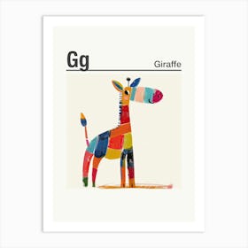 Animals Alphabet Giraffe 1 Art Print