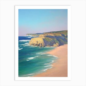 Perranporth Beach Cornwall Monet Style Art Print