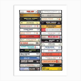 Country Music - Cassette Print Art Print