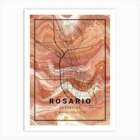 Rosario Map Art Print