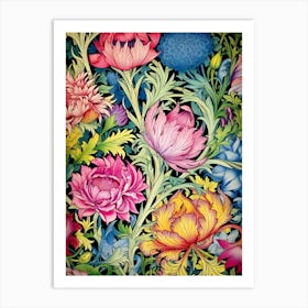 Wallpaper Floral Pattern 26 Art Print