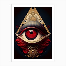 Third Eye Symbol 4, Japanese Ukiyo E Style Art Print