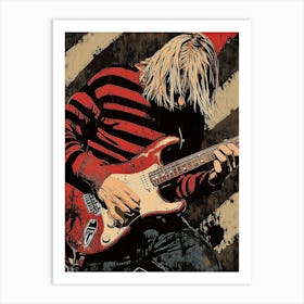 Nirvana - Guitar Player Art Print