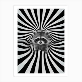 Raccoon In A Vortex Art Print