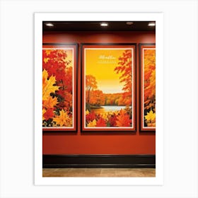 A Seamless Presentation Of Signs Set In An Abbot Point Style Reception Design With Warm Autumn Colo Art Print