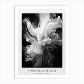Ephemeral Beauty Abstract Black And White 8 Poster Art Print