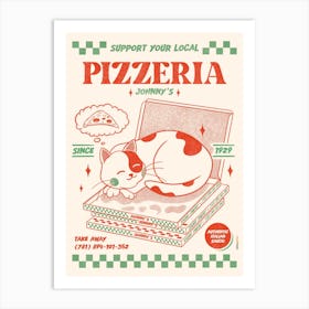 Support Your Local Pizzeria Art Print