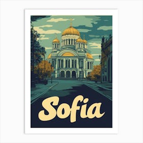 Aihrgdesign A Vintage Travel Poster Of Sofia 2 Art Print