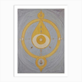 Lilac & Yellow Compass Art Print