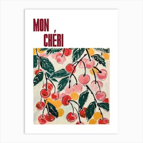 Mon Cheri Poster Cherries Matisse Style 8 Art Print