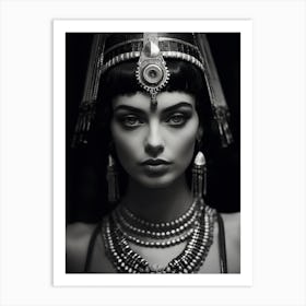 Black And White Photograph Of Cleopatra 2 Art Print