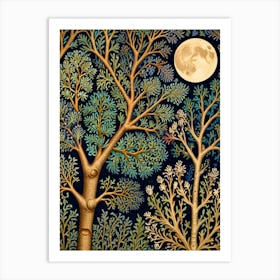 William Morris Moonlight In The Trees 3 Art Print