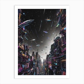 Futuristic City 1 Art Print