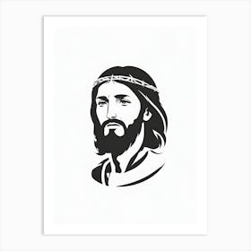 Jesus Face Art Print