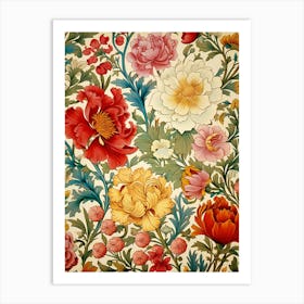 Floral Wallpaper 36 Art Print