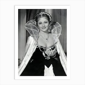 British Actress Olivia De Havilland In Elizabethan Dress, Circa 1940 Art Print