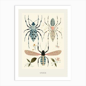 Colourful Insect Illustration Spider 4 Poster Art Print