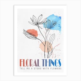 Watercolor Flowers 2 Art Print