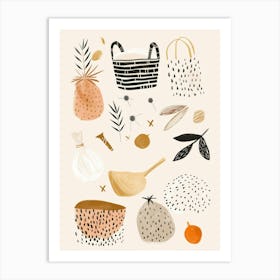 Baskets And Utensils Art Print