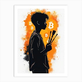 Bitcoin Painting Art Print