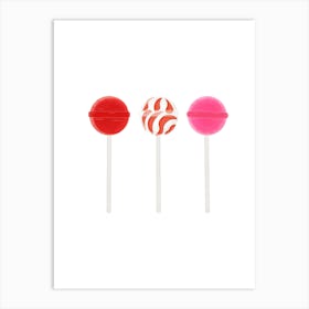 Vintage Minimal Art Lollipops Art Print