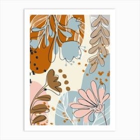 Abstract Floral Pattern 6 Art Print