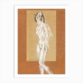 Standing Female Nude, Arthur B Davies Art Print