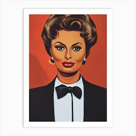 Sophia Loren Illustration Movies Art Print