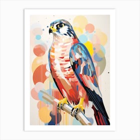 Bird Painting Collage Falcon 8 Art Print
