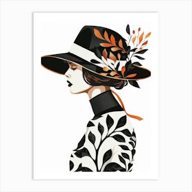 Woman In A Hat 91 Art Print