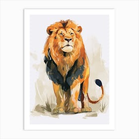 Barbary Lion Water 3 Art Print