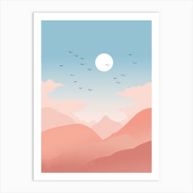 Landscape With Birds In The Sky Art Print