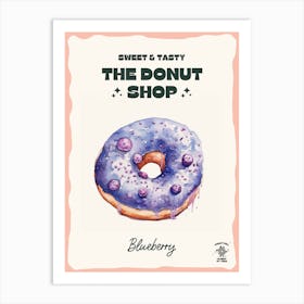 Blueberry Donut The Donut Shop 0 Art Print
