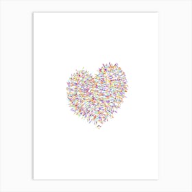 Heart Made Of Colorful Confetti Art Print