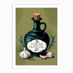 Vintage Tuscan Olive Oil Art Print