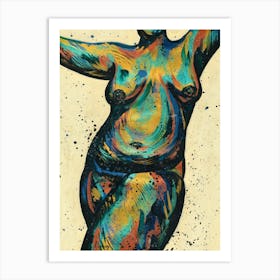 Warrior Nude Figure Art Print