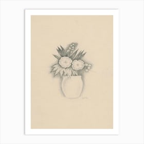 Flower Bouquet In A Vase, Mikuláš Galanda Art Print