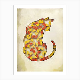 Cat Treat Inside The Shape Of A Sitting Cat Art Print