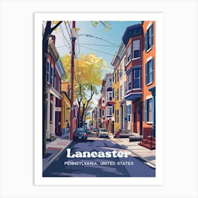 Lancaster Pennsylvania Summer Digital Travel Art Art Print