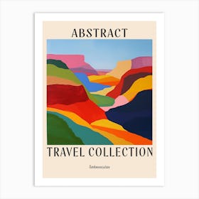 Abstract Travel Collection Poster Turkmenistan 3 Art Print