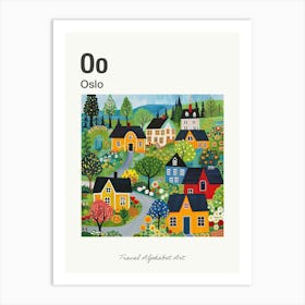 Kids Travel Alphabet  Oslo 2 Art Print