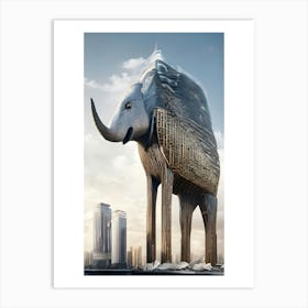 Elephant In The City Art Print